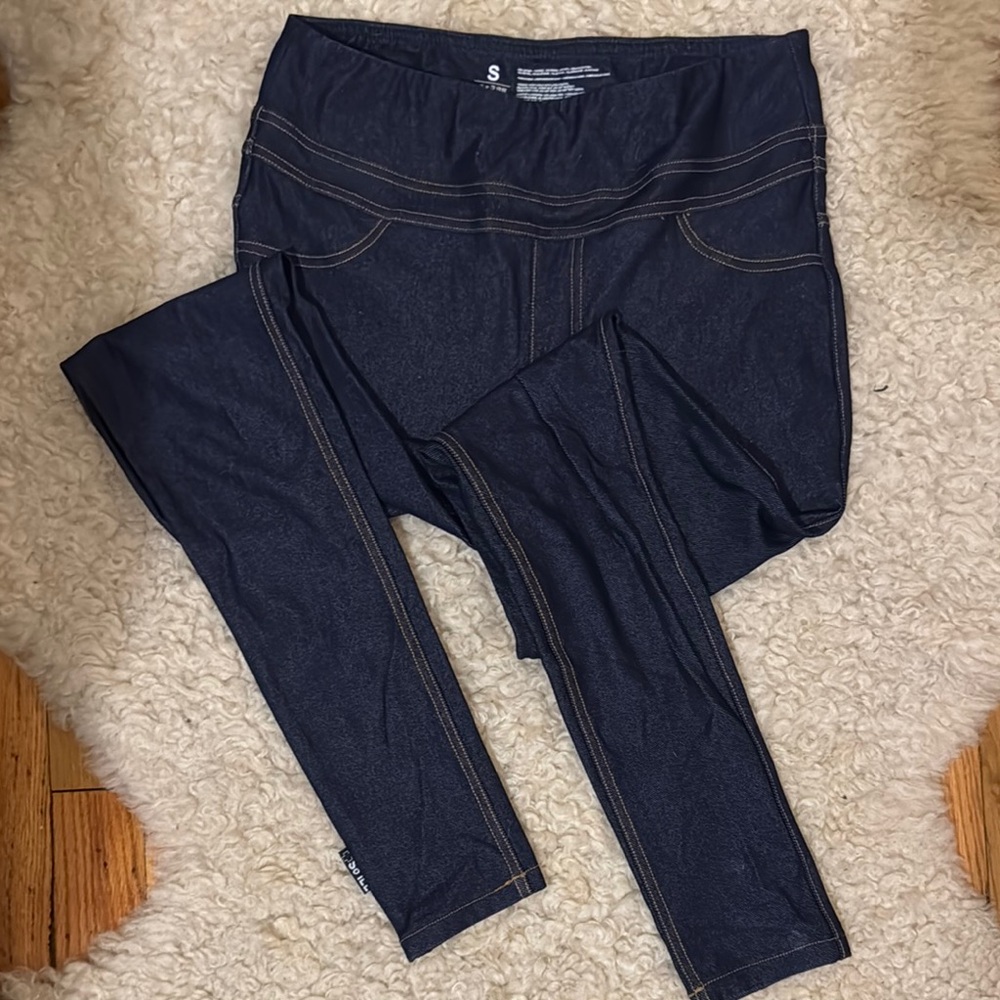 So iLL Denim Leggings with Contrast Stitching
